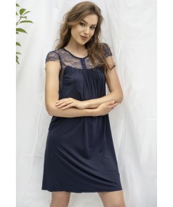 Жіноча сорочка з ніжної віскози Shato 2313 navy blue