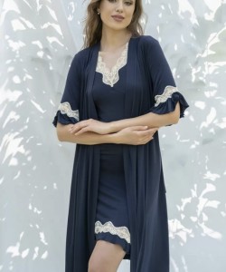 Жіноча сорочка з ніжної віскози Shato 2316 navy blue Жіноча сорочка з ніжної віскози Shato 2316 navy blue