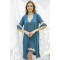 Жіночий халат з ніжної віскози Shato 2316/1 turquoise 