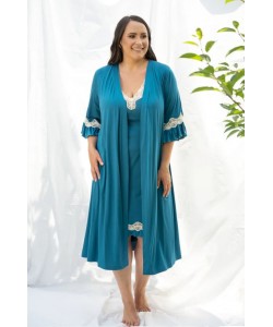Жіночий халат з ніжної віскози Shato 2316/1 turquoise 