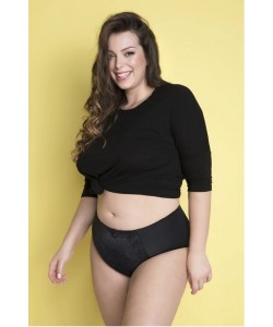 Жіночі трусики міді зі вставкою з жаккарда Julimex Agat