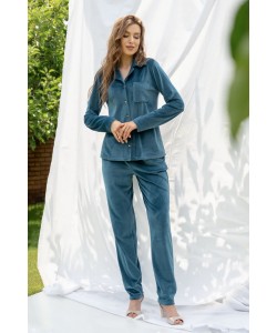 Велюровий домашній комплект Shato 2324 turquoise Велюровий домашній комплект Shato 2324 turquoise