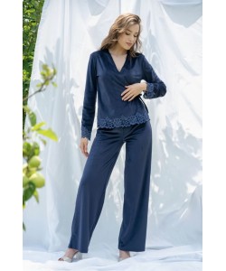 Велюровий домашній комплект Shato 2325 navy blue
