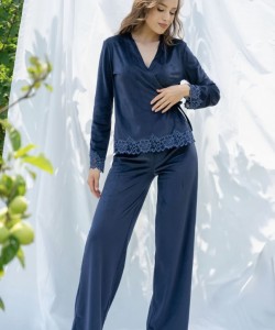 Велюровий домашній комплект Shato 2325 navy blue Велюровий домашній комплект Shato 2325 navy blue