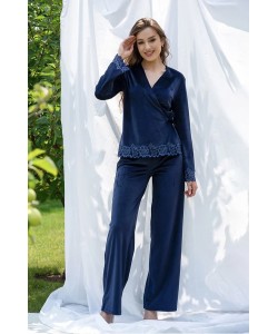 Велюровий домашній комплект Shato 2325 navy blue