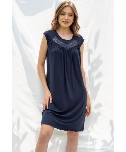 Жіноча сорочка з ніжної віскози Shato 2312 navy blue