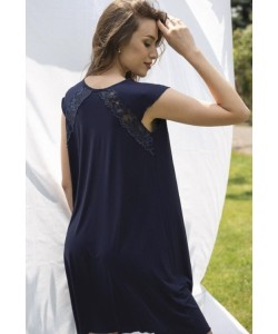 Жіноча сорочка з ніжної віскози Shato 2312 navy blue