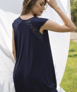 Жіноча сорочка з ніжної віскози Shato 2312 navy blue Жіноча сорочка з ніжної віскози Shato 2312 navy blue