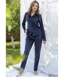 Велюровий домашній комплект Shato 2324 navy blue Велюровий домашній комплект Shato 2324 navy blue