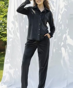 Велюровий домашній комплект Shato 2324 black Велюровий домашній комплект Shato 2324 black