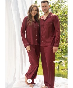 Чоловічий домашній комплект з шовку Армані Shato 2303/1 bordo Чоловічий домашній комплект з шовку Армані Shato 2303/1 bordo