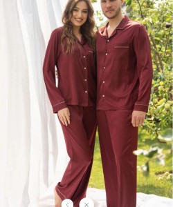 Чоловічий домашній комплект з шовку Армані Shato 2303/1 bordo Чоловічий домашній комплект з шовку Армані Shato 2303/1 bordo