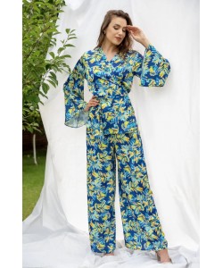 Комплект жіночий з шовку Армані Shato 2304 blue Комплект жіночий з шовку Армані Shato 2304 blue