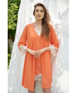 Жіночий халат з ніжної віскози Shato  2309/1 mandarin