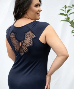 Жіноча сорочка з ніжної м'якої віскози 2310 navy blue Жіноча сорочка з ніжної м'якої віскози 2310 navy blue