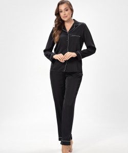 Домашній комплект з шовку Армані Shato 2503 black 