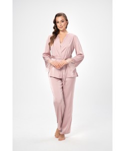Домашній комплект з шовку Армані Shato 2504 pudra