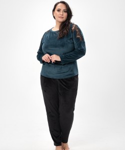 Велюровий домашній комплект Shato 2526 turquoise Велюровий домашній комплект Shato 2526 turquoise