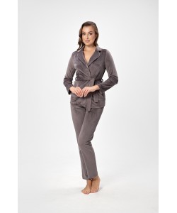 Велюровий домашній комплект Shato 2528 latte 