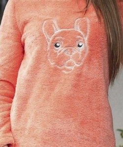 Домашній флісовий комплект Wiktoria 1400 персиковий Домашній флісовий комплект Wiktoria 1400 персиковий