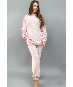 Домашній флісовий комплект Wiktoria 1429 рожевий