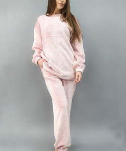 Домашній флісовий комплект Wiktoria 1429 рожевий