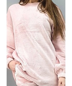 Домашній флісовий комплект Wiktoria 1429 рожевий