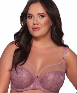 М'який бюстгальтер бузкового кольору з мереживними чашками Ava 1396 Lily
