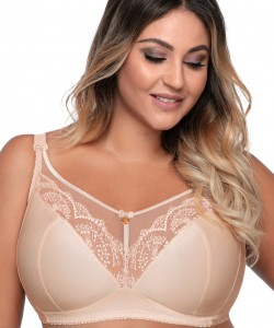 М'який бежевий бюстгальтер топ без кісточок Ava 1691/1 Beige