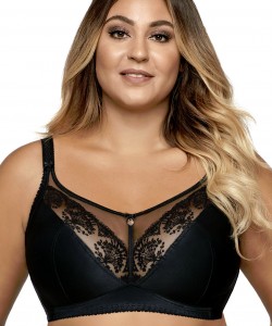 М'який бюстгальтер топ без кісточок больших размеров Ava 1691/1 Black Maxi М'який бюстгальтер топ без кісточок больших размеров Ava 1691/1 Black Maxi