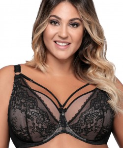 М'який мереживний бюстгальтер бралет Ava 1824 Black Maxi