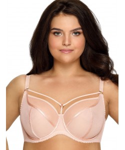 Ніжно-бежевий бюстгальтер з оригінальними бретелями Ava 1923 Beige maxi
