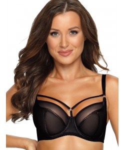 М'який чорний бюстгальтер з декоративними бретелями Ava 1923