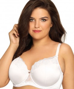 Ущільнений бюстгальтер з ніжним мереживом Ava 1924 White