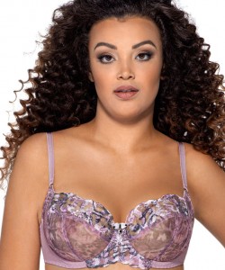 М'який бюстгальтер зі сріблястою вишивкою Ava 1986 Pink SSS Maxi