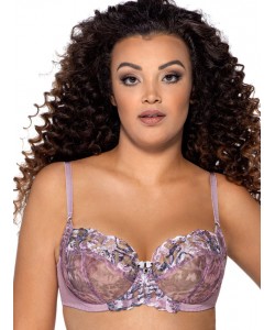 М'який бюстгальтер зі сріблястою вишивкою Ava 1986 Pink SSS