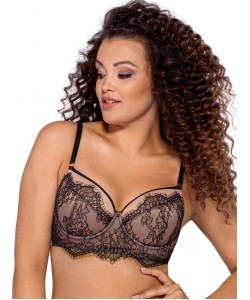 Подовжений мереживний бюстгальтер пуш-ап Ava 2007 Black