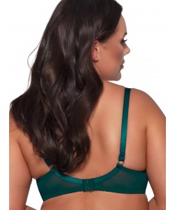 Напівм'який бюстгальтер з ніжною квітковою вишивкою блискучою ниткою Ava 2087 Emerald Maxi