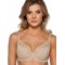 Мереживний бюстгальтер бежевий пуш-ап Ava 2104 Beige