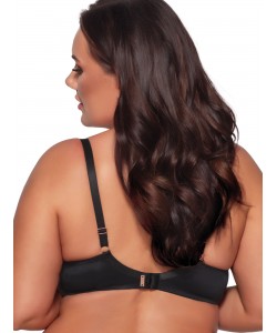 Напівм'який бюстгальтер чорного кольору з чарівним мереживним декольте Ava 2105 Black Maxi