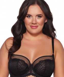 М'який чорний бюстгальтер із мереживними чашками Ava 2109 Black SSS