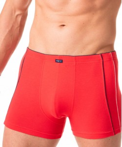 Труси чоловічі боксери з гладкої м'якої бавовни з контрастними вертикальними смужками Key MXH 174 A24