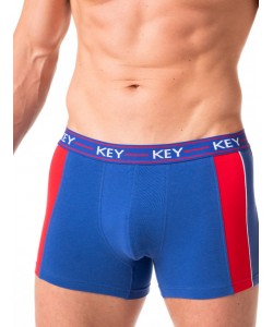 Чоловічі бавовняні труси боксери з контрастними лампасами Key MXH 238 B22