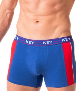 Чоловічі бавовняні труси боксери з контрастними лампасами Key MXH 238 B22
