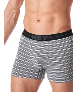 Набір чоловічих бавовняних трусів боксерів у смужку у спортивному стилі Key MXH 356 B23