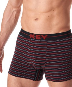 Набір чоловічих бавовняних трусів боксерів у смужку у спортивному стилі Key MXH 356 B23