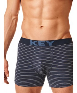 Чоловічі бавовняні труси боксери в тонку смужку Key MXH 399 A23