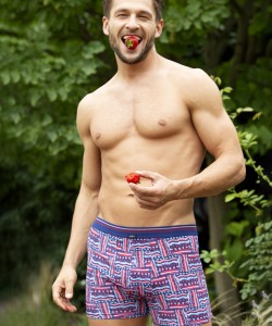 Чоловічі бавовняні труси боксери з яскравим узором Key MXH 832 A23