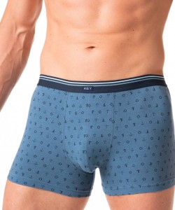 Чоловічі труси боксери з м'якої бавовни з морським візерунком Key MXH 901 A24 Чоловічі труси боксери з м'якої бавовни з морським візерунком Key MXH 901 A24