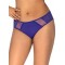 Жіночі трусики бразиліана з блискучою обробкою швів та прозорими вставками Ava 1030/1/B Iris